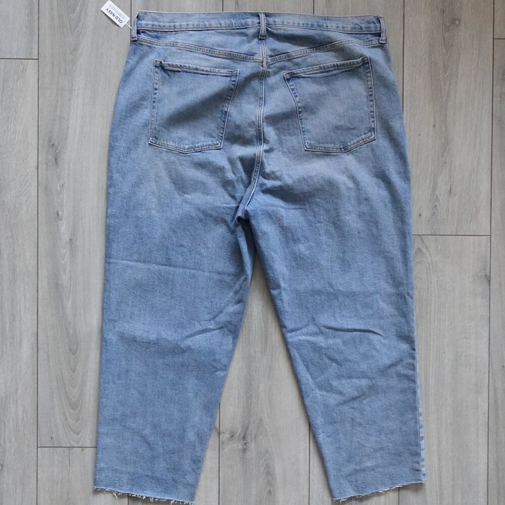 Old Navy High-Rise Button-Fly Sky-Hi Straight Raw-Hem Blue Jeans New size 24 - Picture 5 of 14